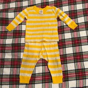Hanna Andersson PJ set in Yellow Stripe
